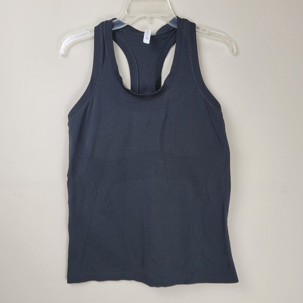 Athleta Womens Momentum Seamless Racerback Tank Top Black Size L Workout Gym - Picture 2 of 7
